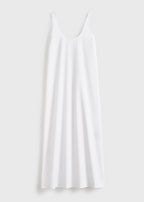 Scoop poplin dress White