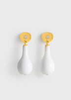 Crystal drops white/gold