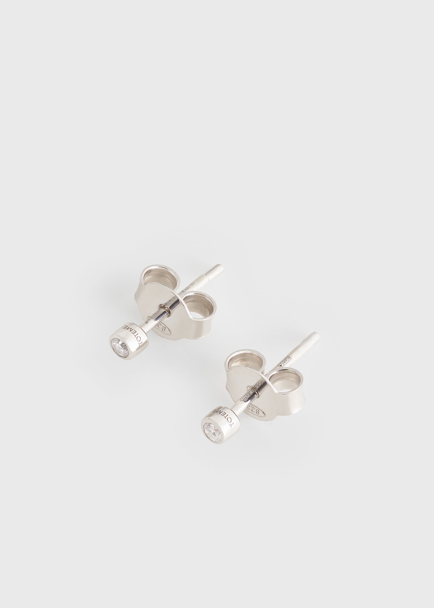 Mini diamond studs silver/white