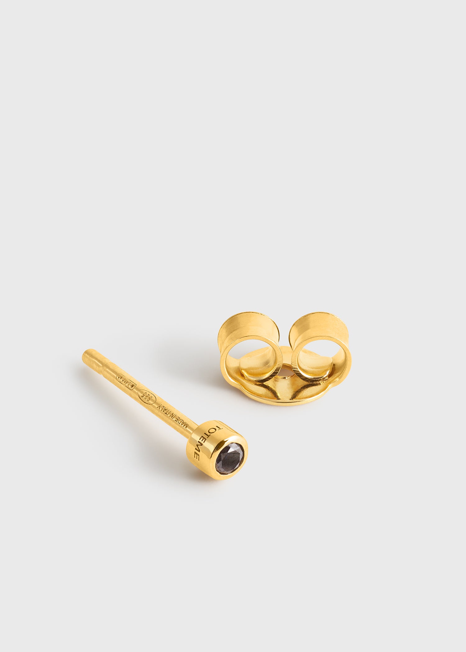 Mini diamond studs black/gold