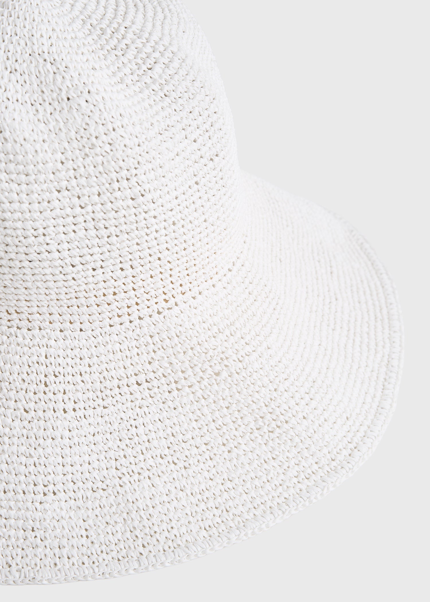 Woven sun hat white