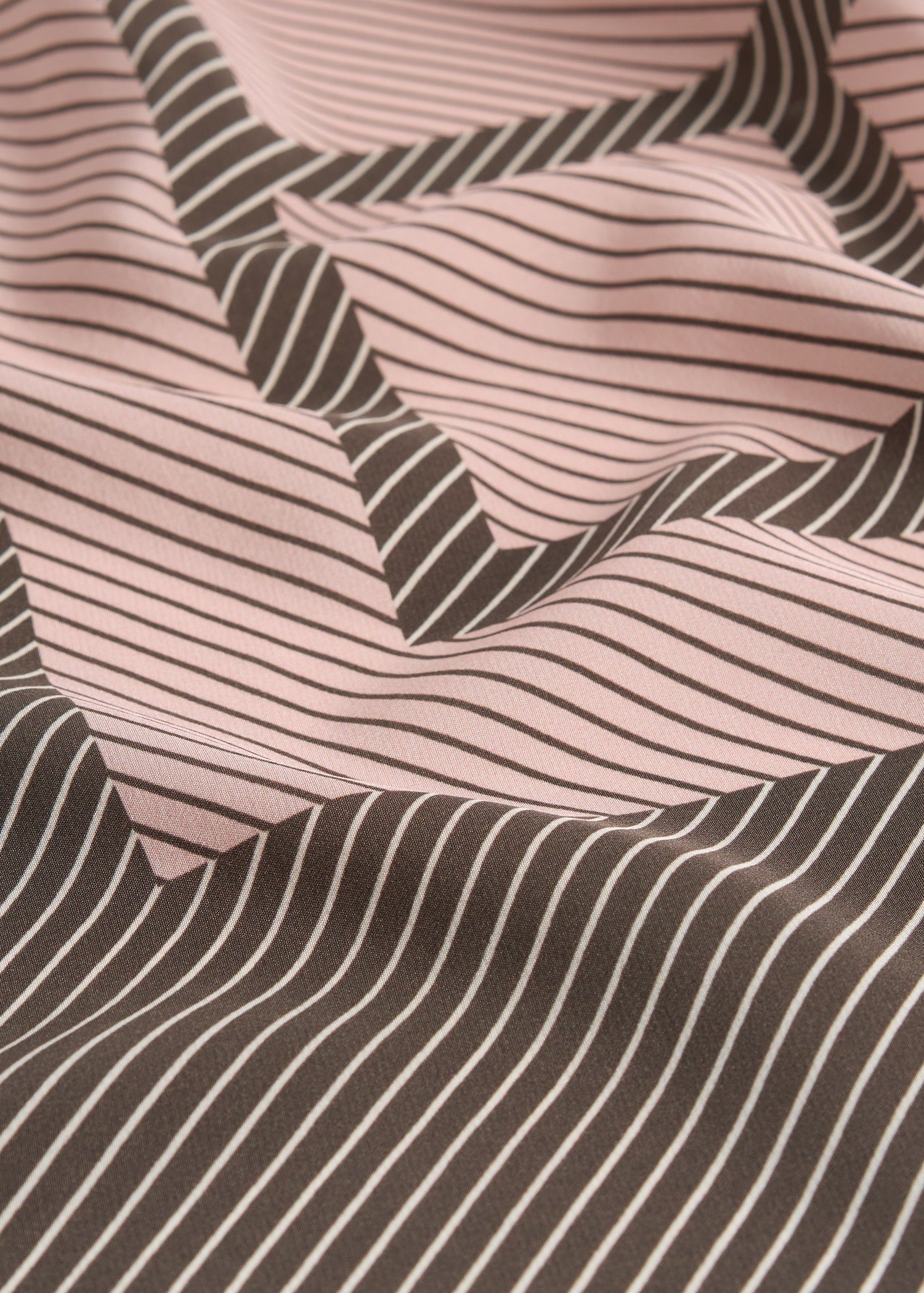 Centered monogram silk scarf walnut
