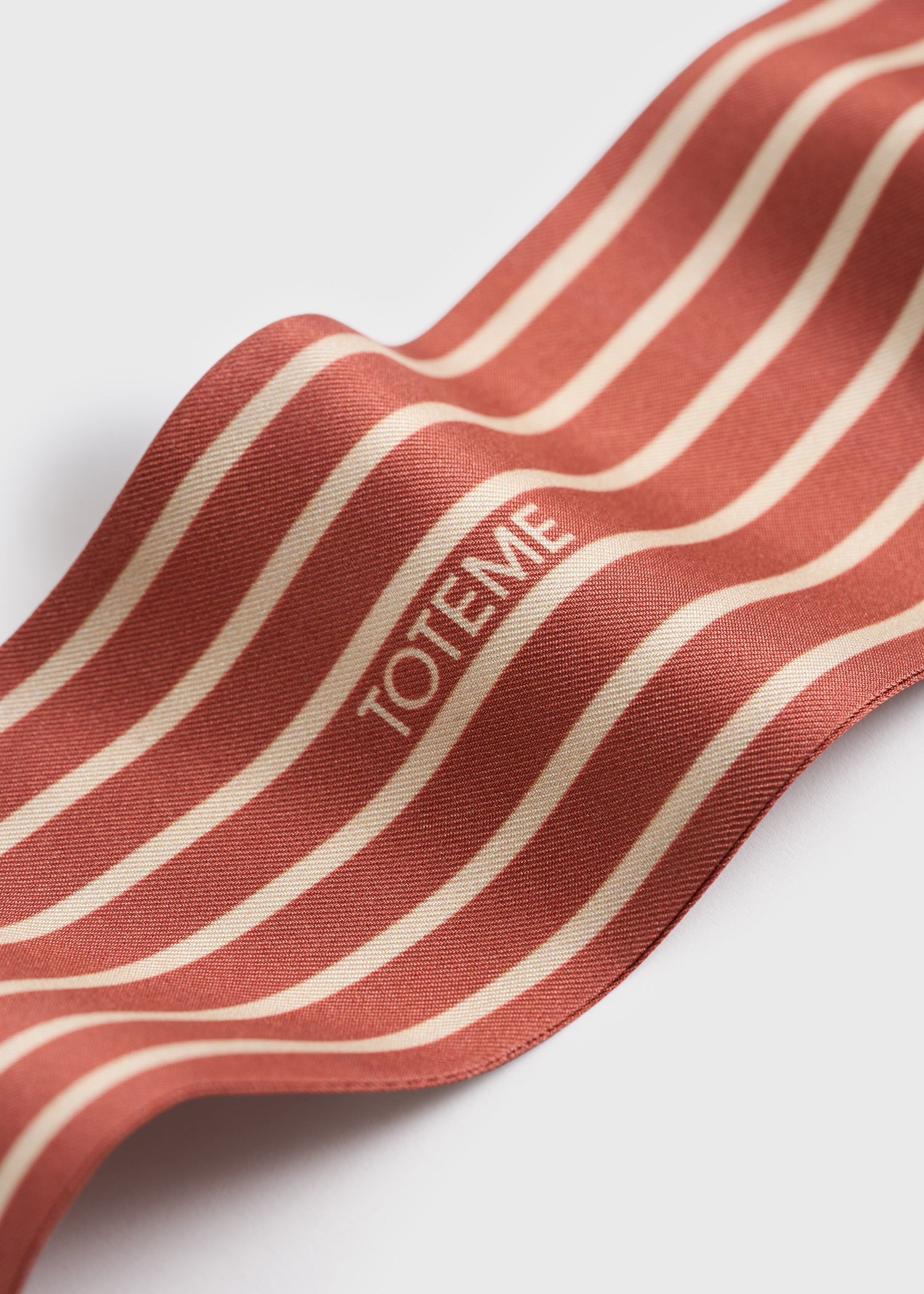 Striped sunglasses scarf red/ecru