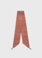 Striped sunglasses scarf red/ecru
