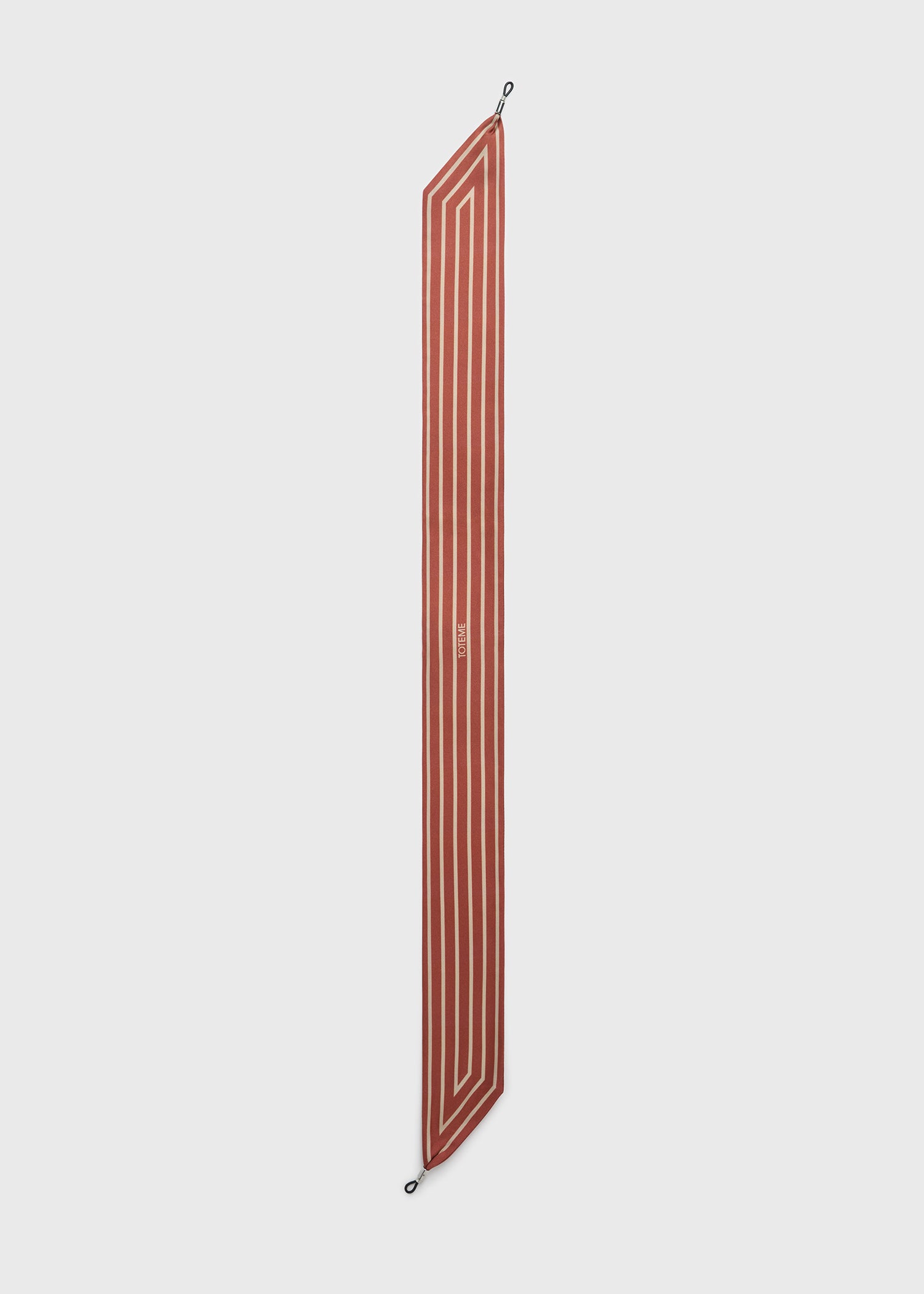 Striped sunglasses scarf red/ecru