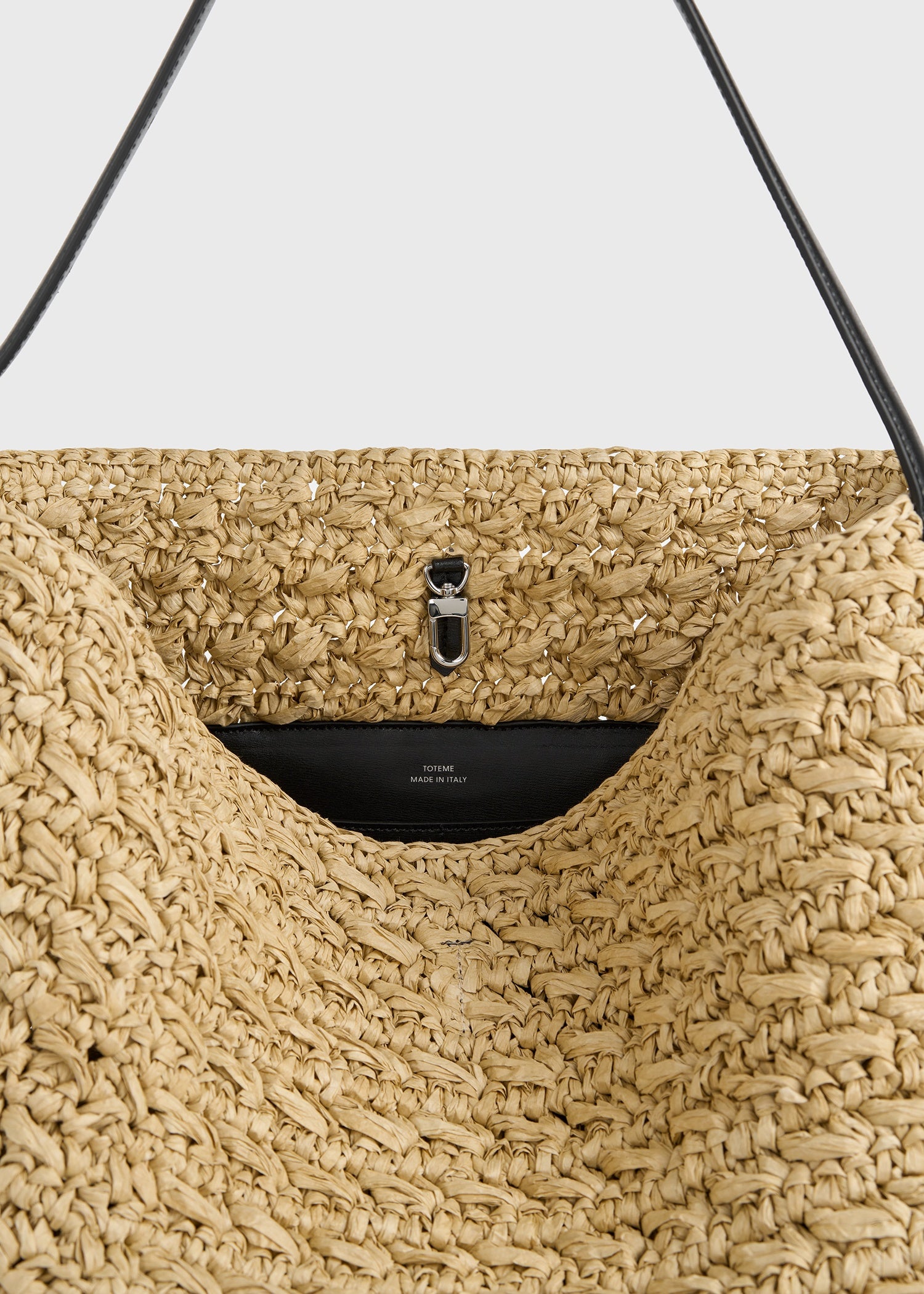 Medium belted paper raffia tote natural