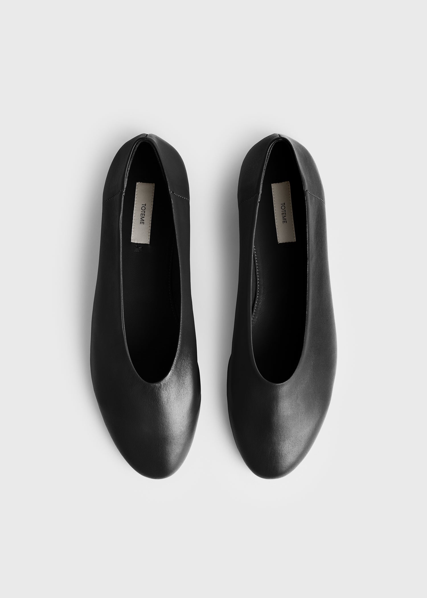 Slip nappa ballerinas black