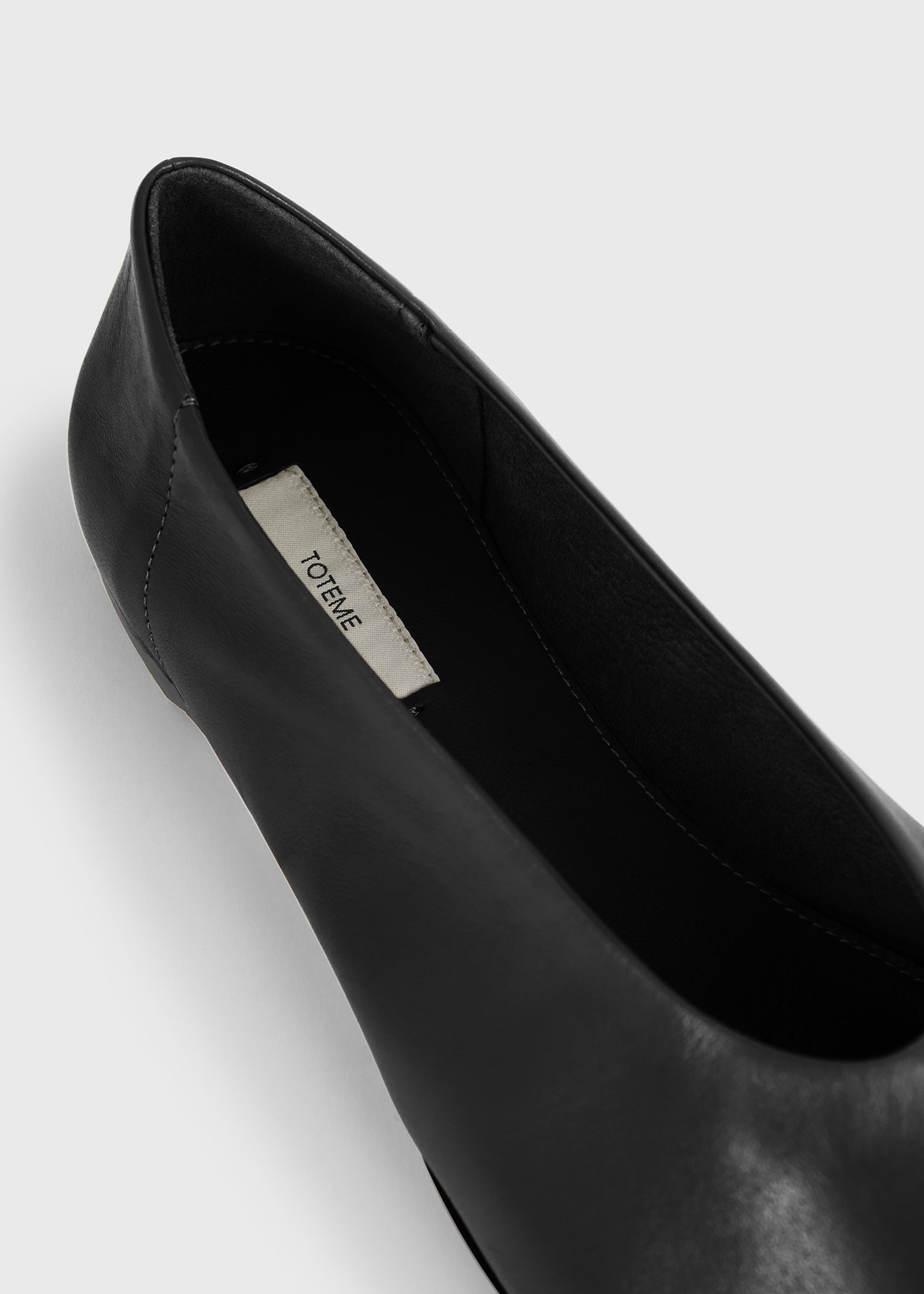 Slip nappa ballerinas black