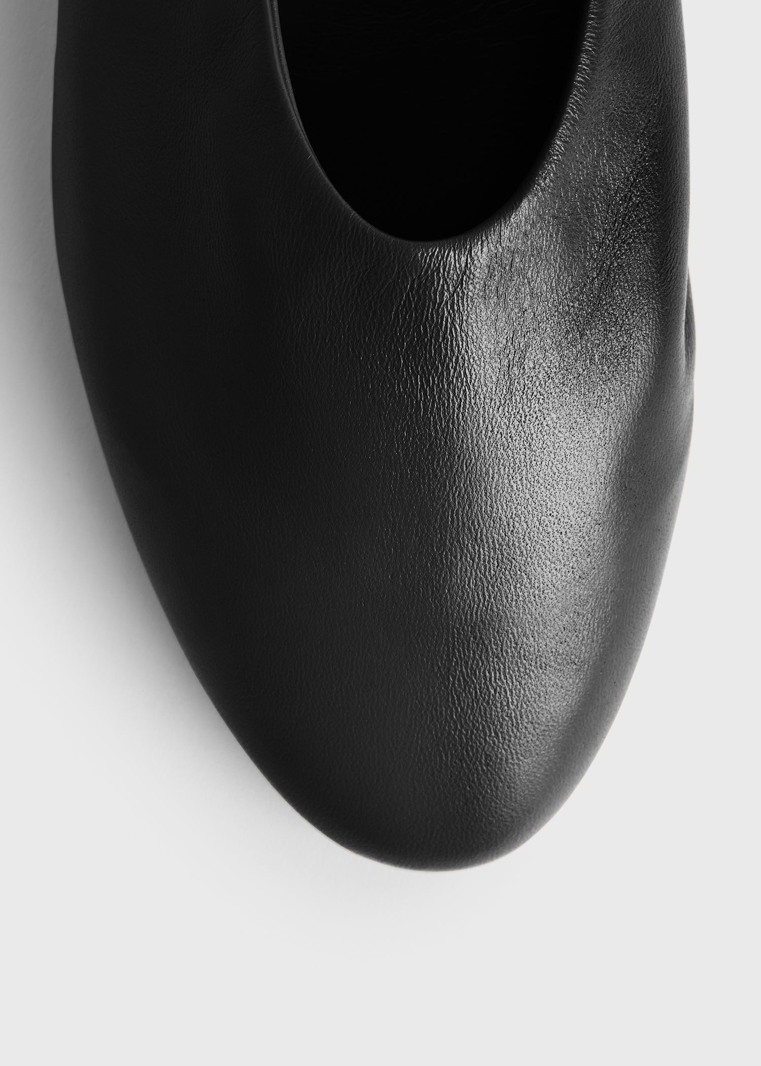 Slip nappa ballerinas black