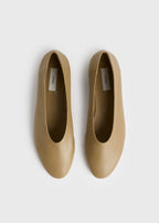Slip nappa ballerinas desert