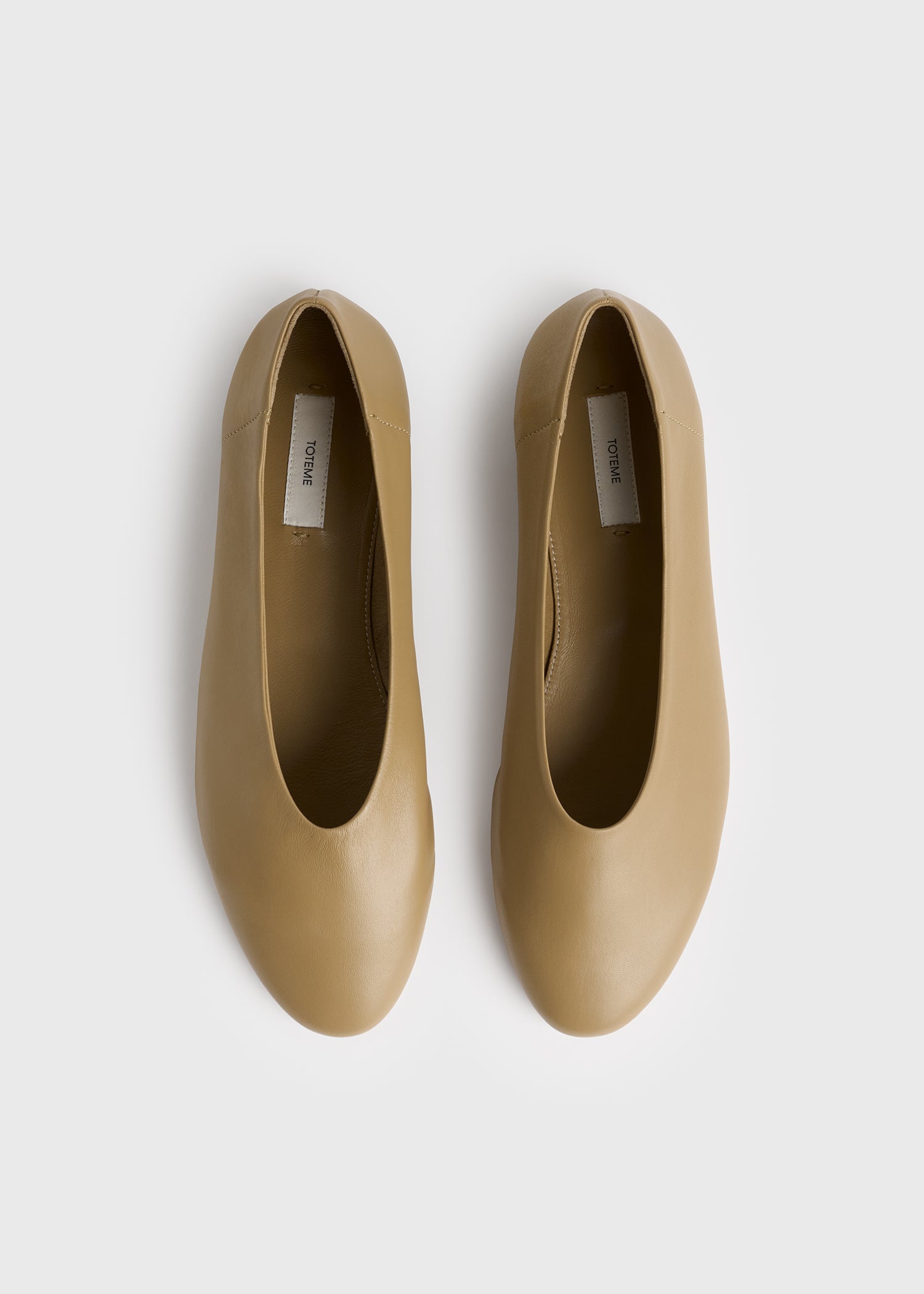 Slip nappa ballerinas desert