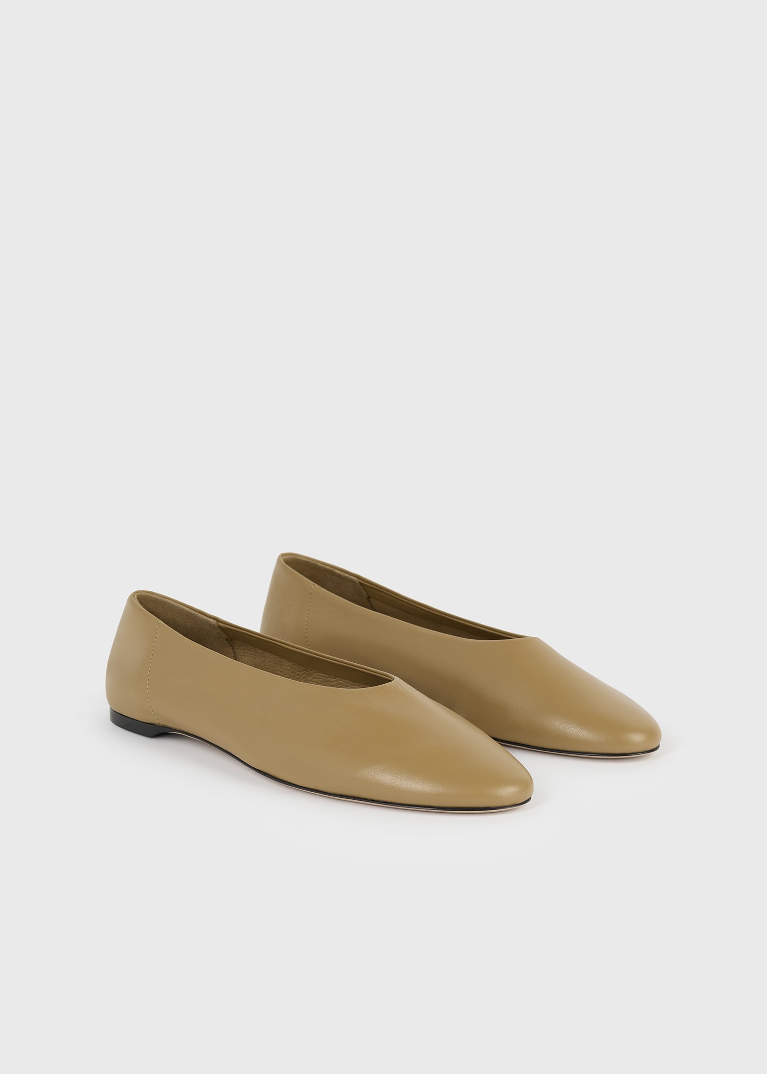 Slip nappa ballerinas desert
