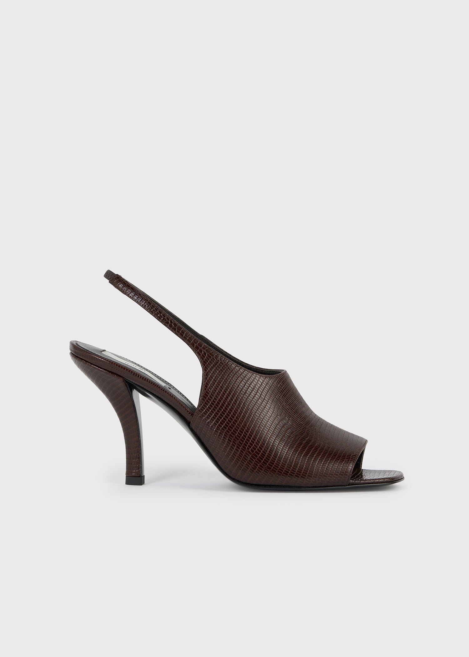Contour lizard-embossed slingbacks brown from Toteme - $770