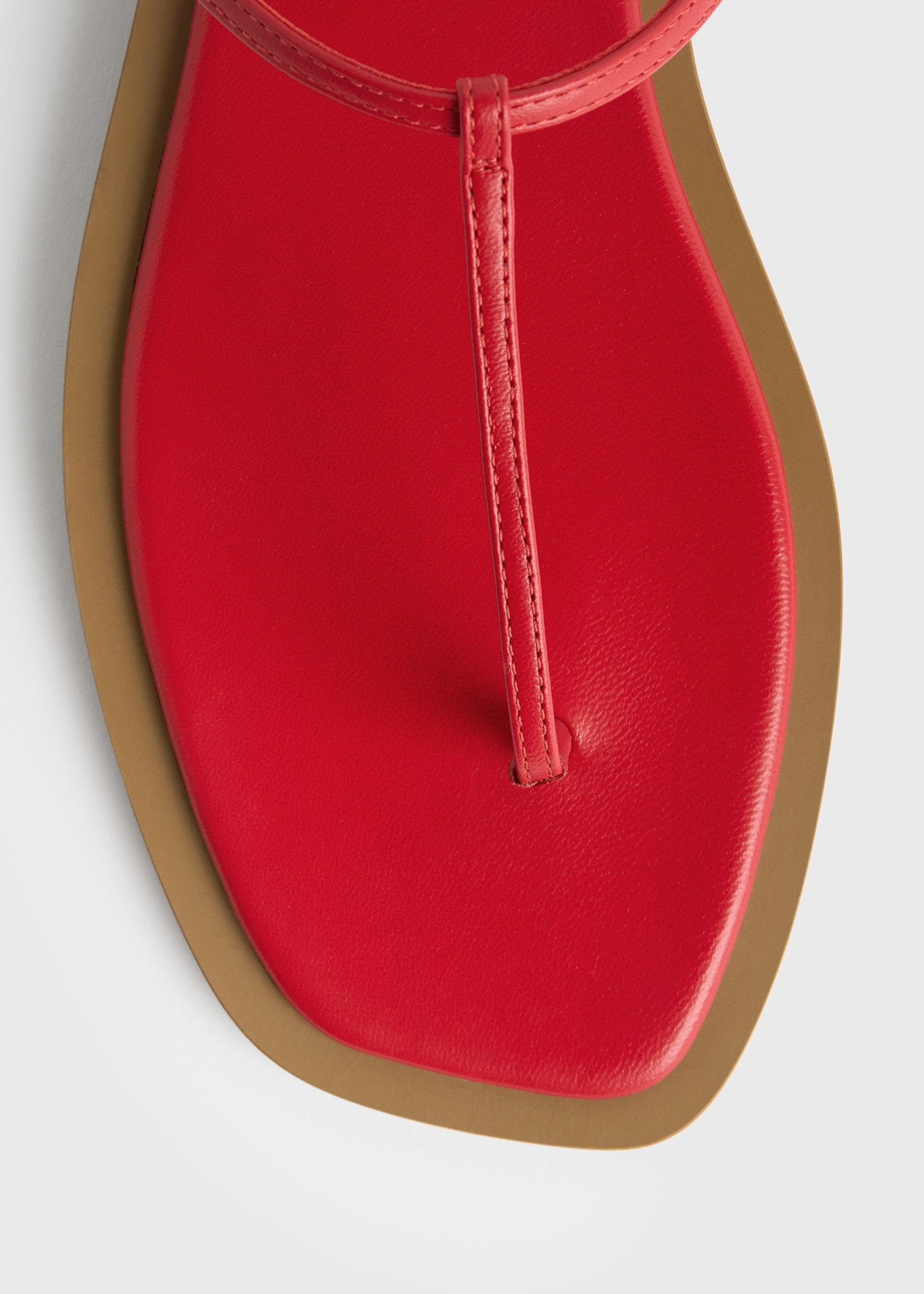 T-strap nappa sandals red/desert