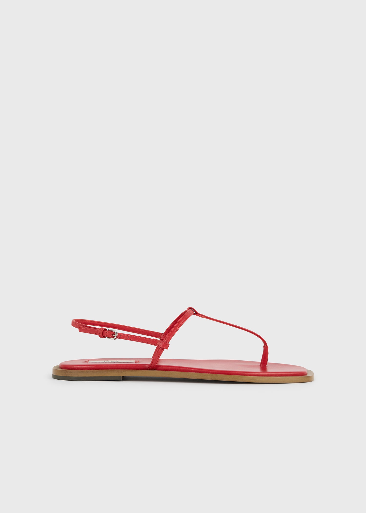 T-strap nappa sandals red/desert