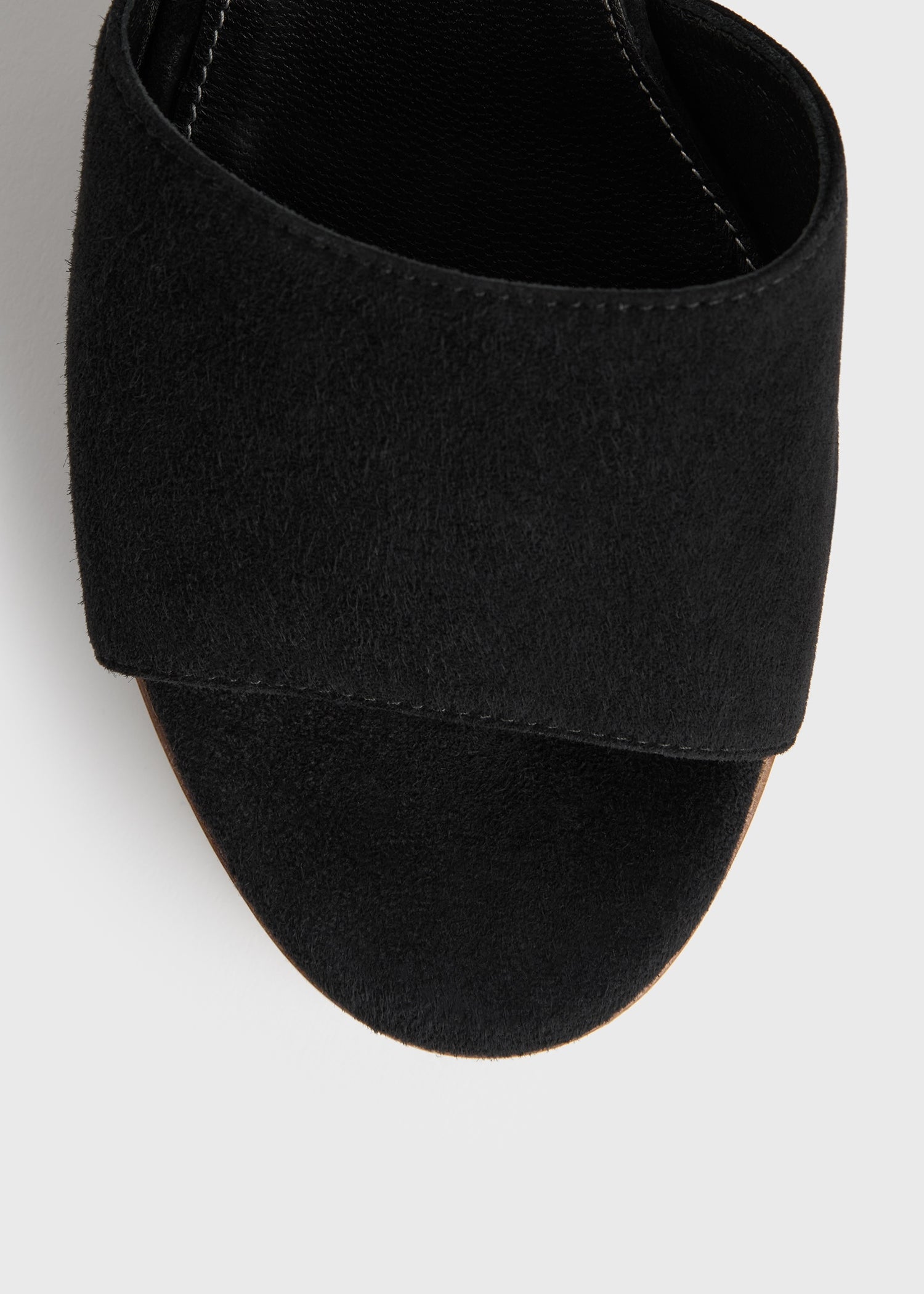 Platform suede sandals black/tan