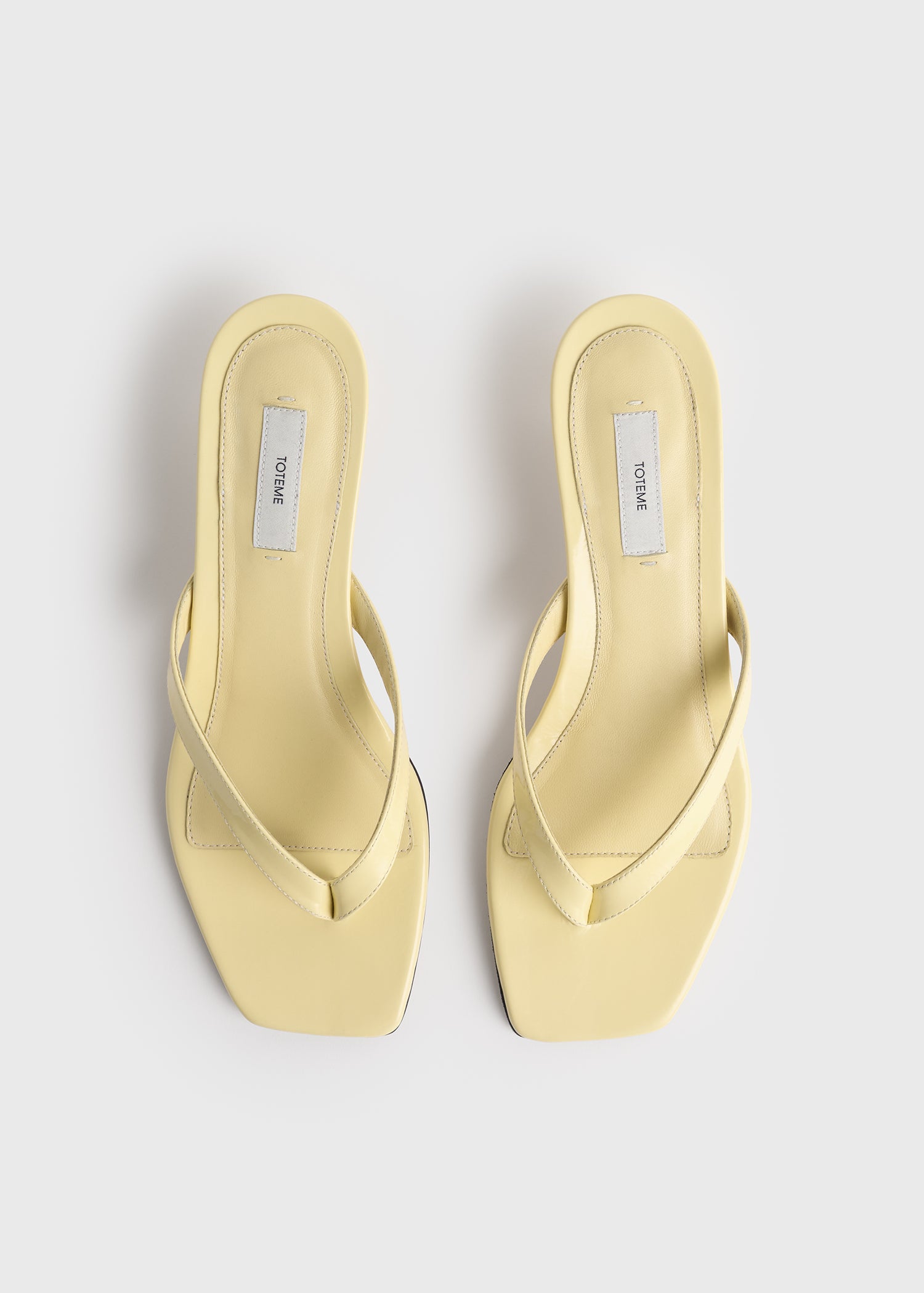Naplack heeled flip flops buttercup