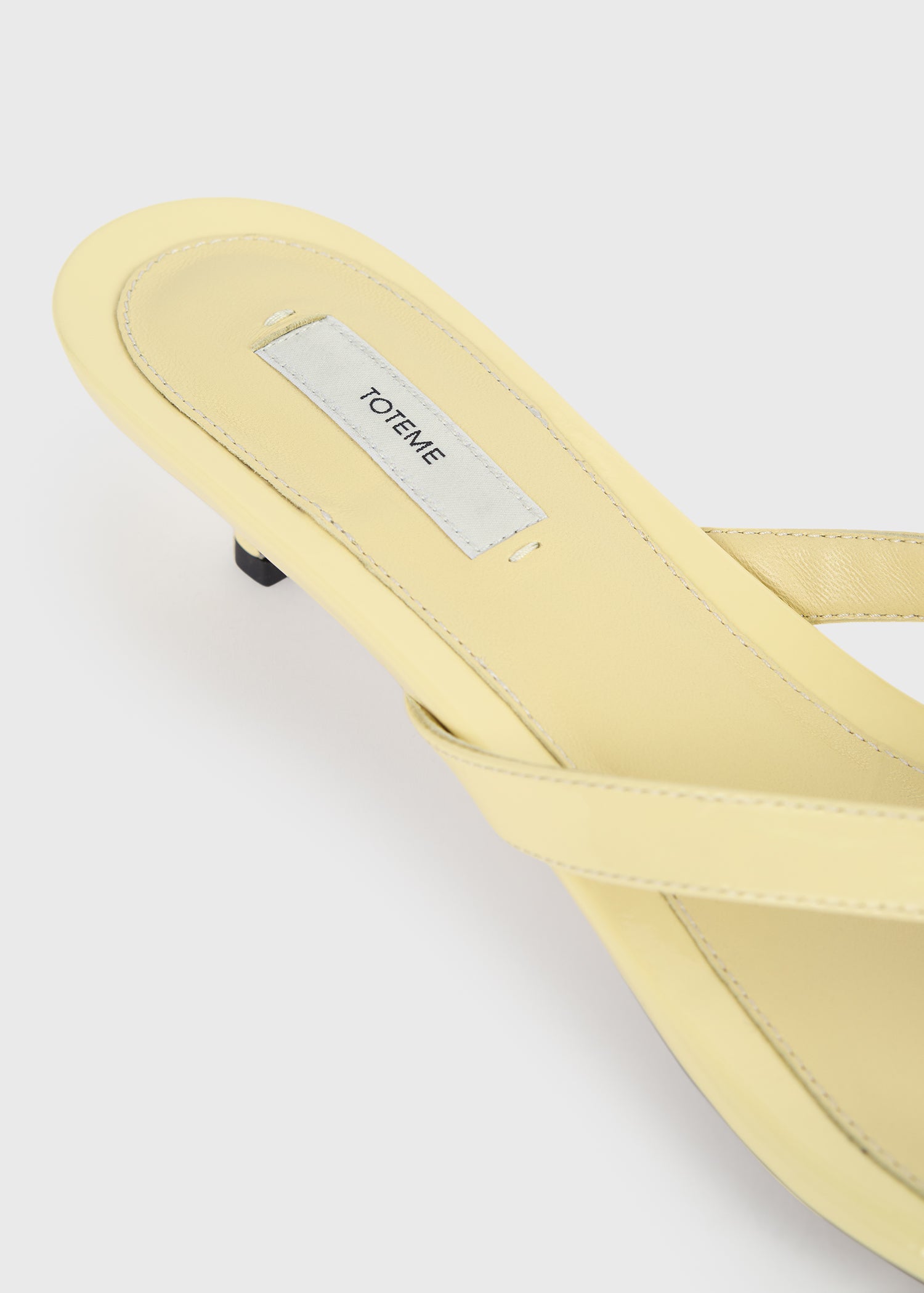 Naplack heeled flip flops buttercup
