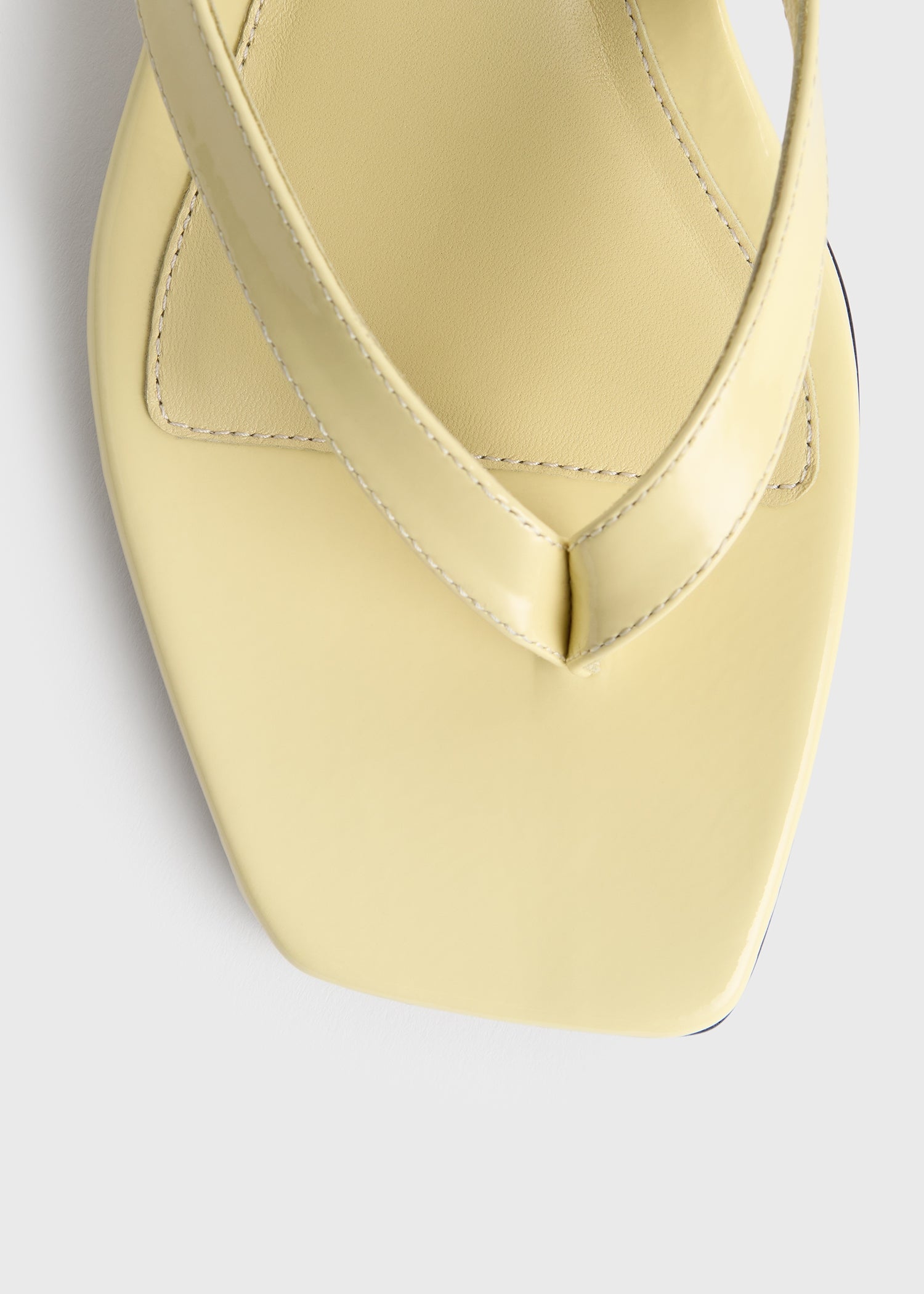 Naplack heeled flip flops buttercup