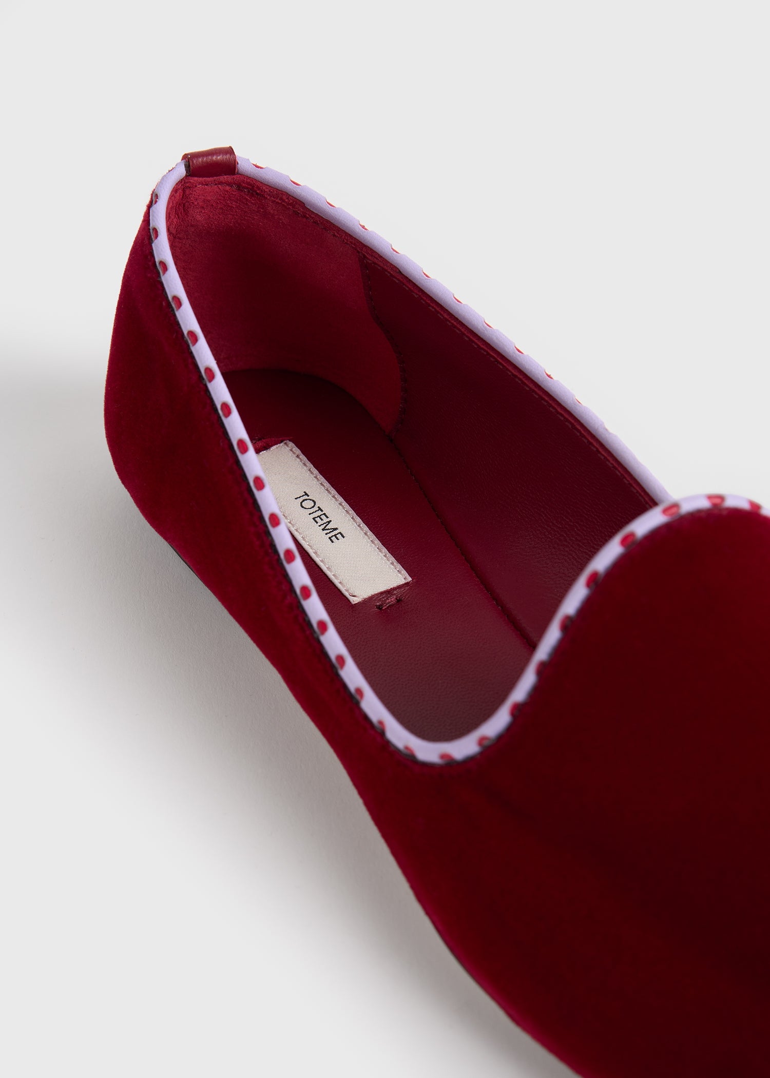 Velvet venetian slippers red