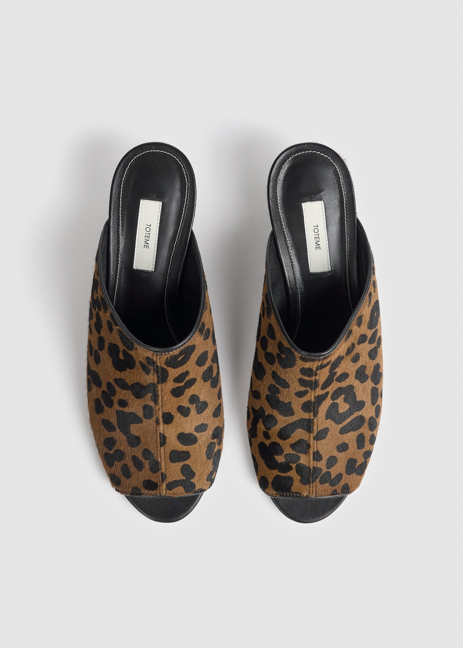 Summer pony hair mules leopard