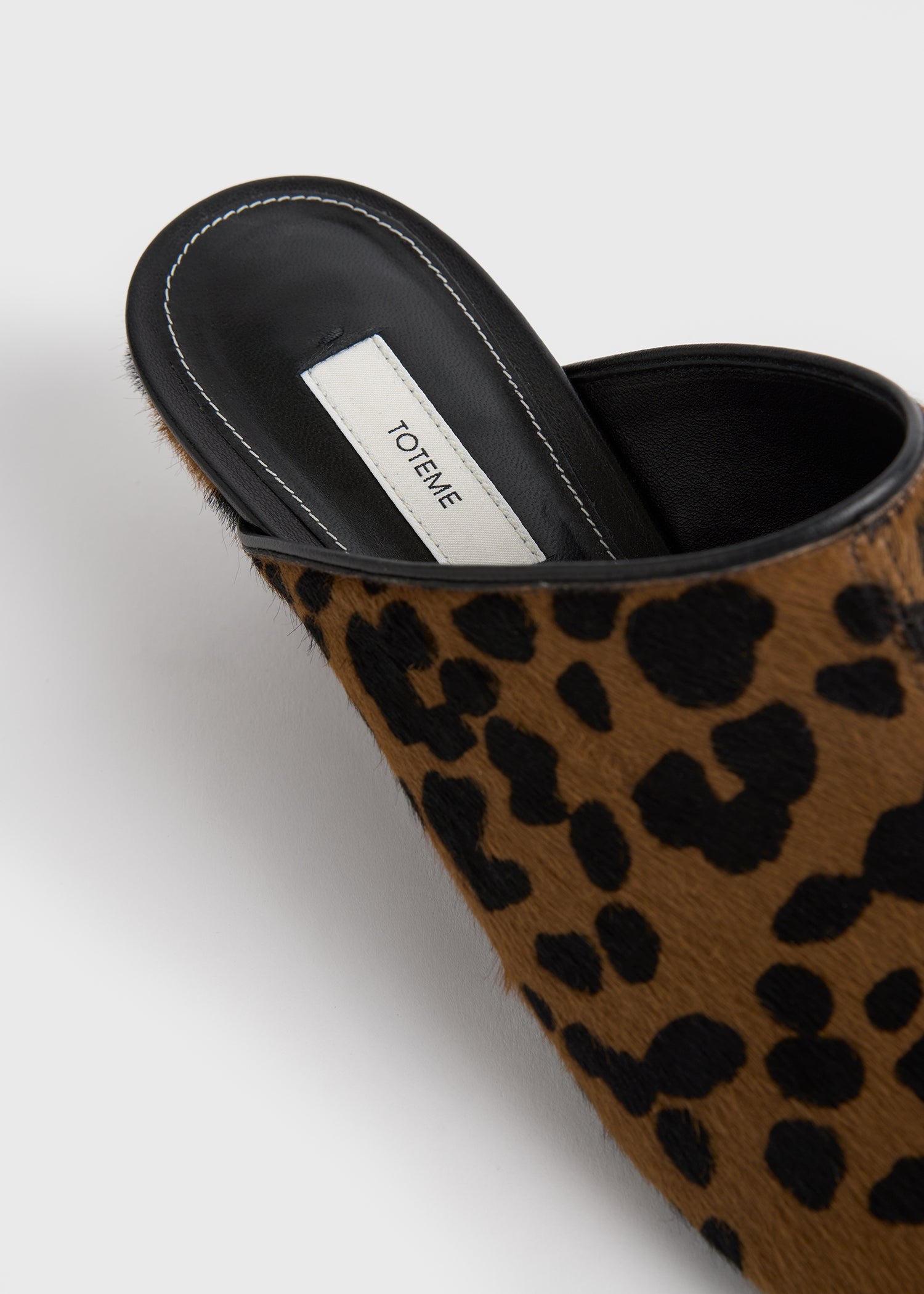 Summer pony hair mules leopard