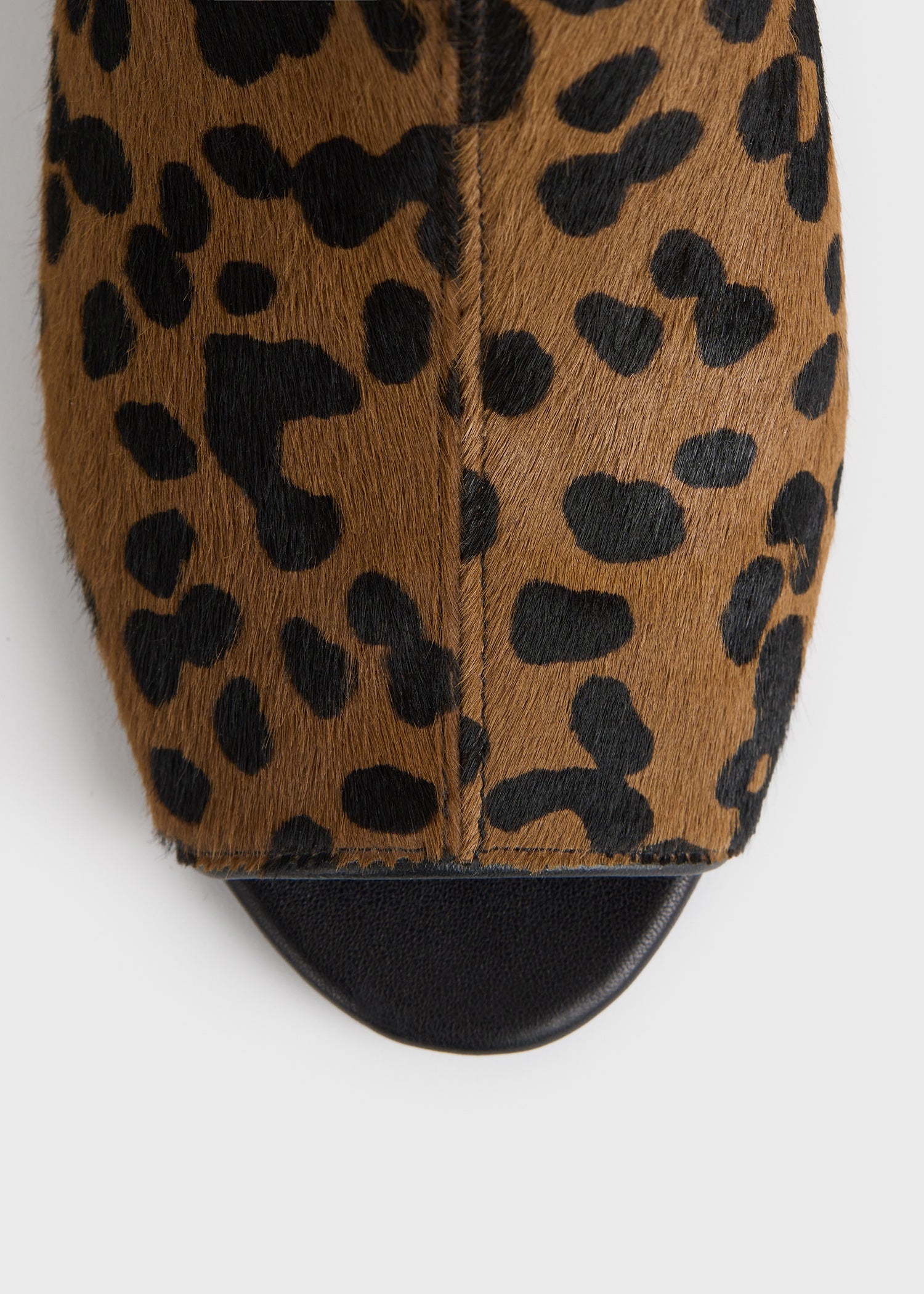 Summer pony hair mules leopard