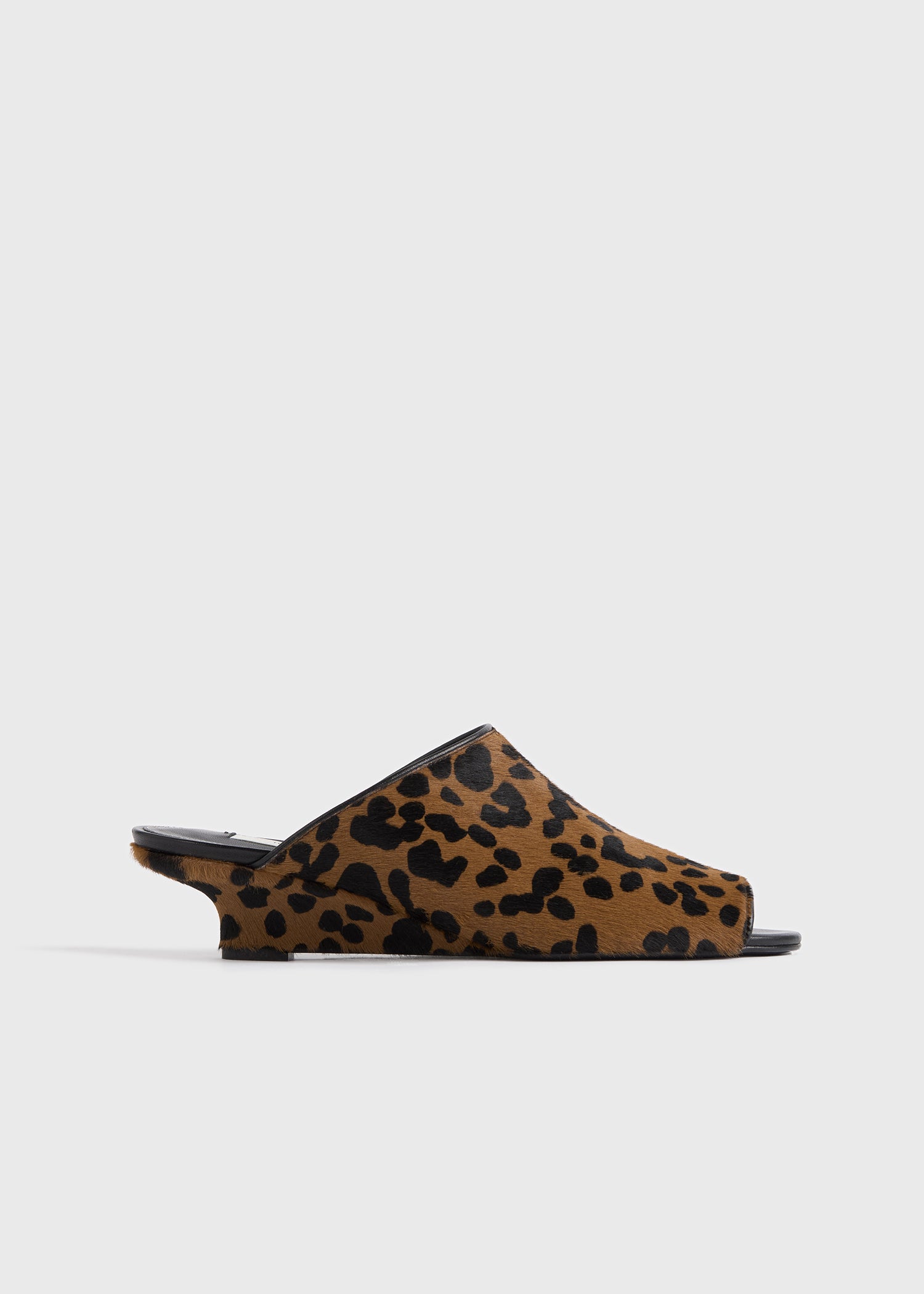 Summer pony hair mules leopard