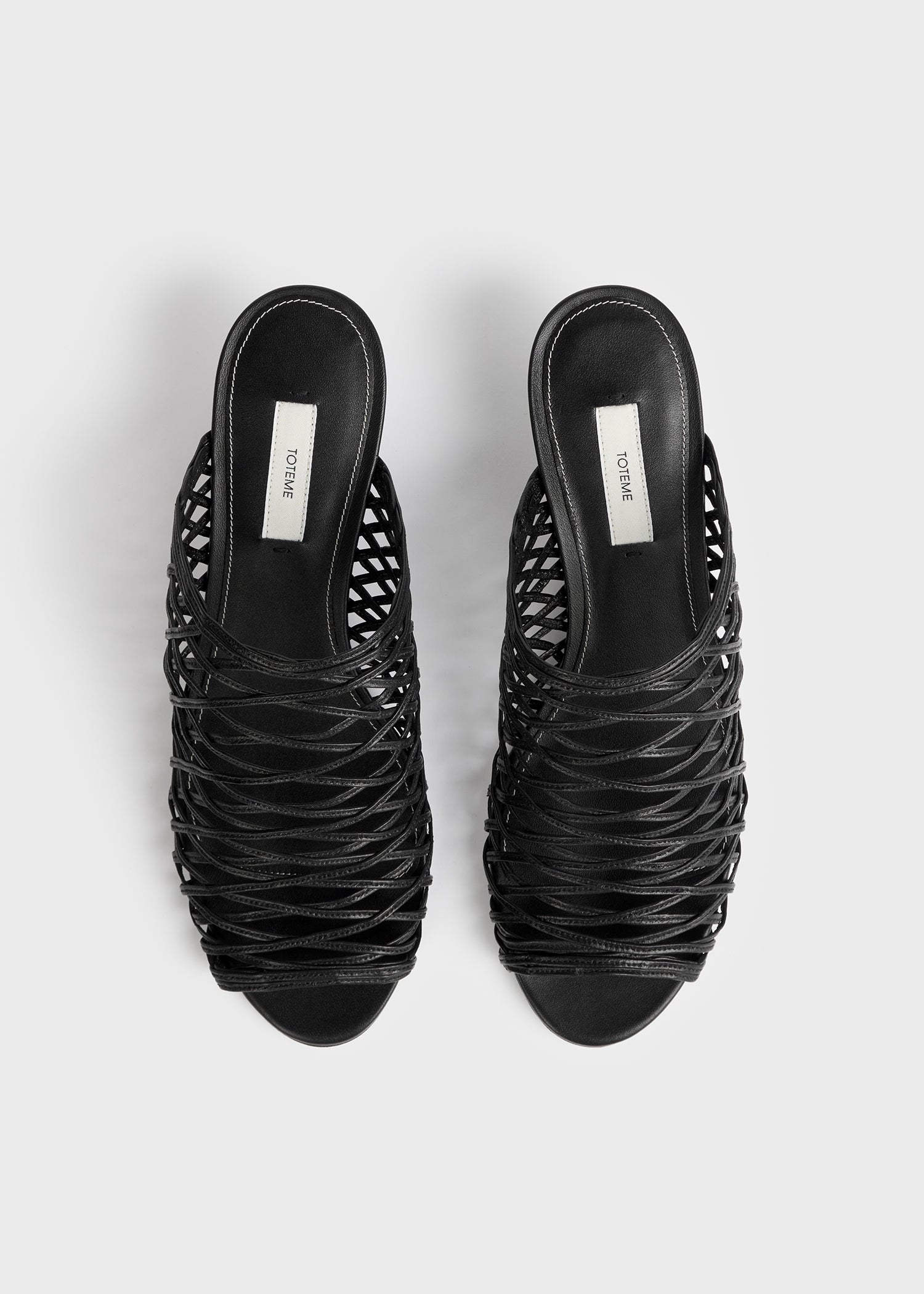 Summer woven mules black