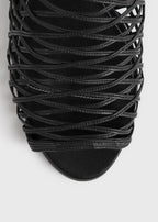Summer woven mules black