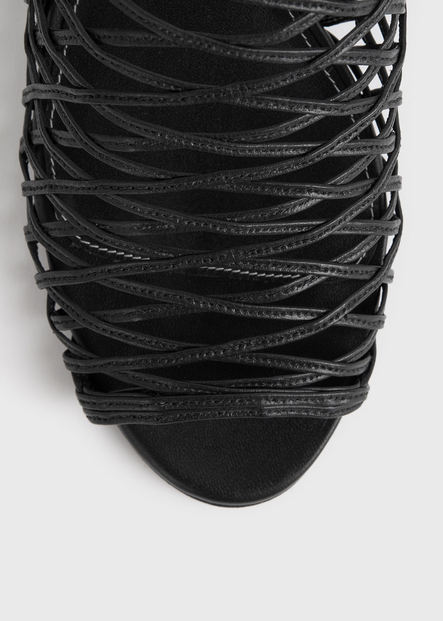 Summer woven mules black