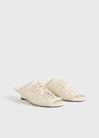 Summer woven mules macadamia