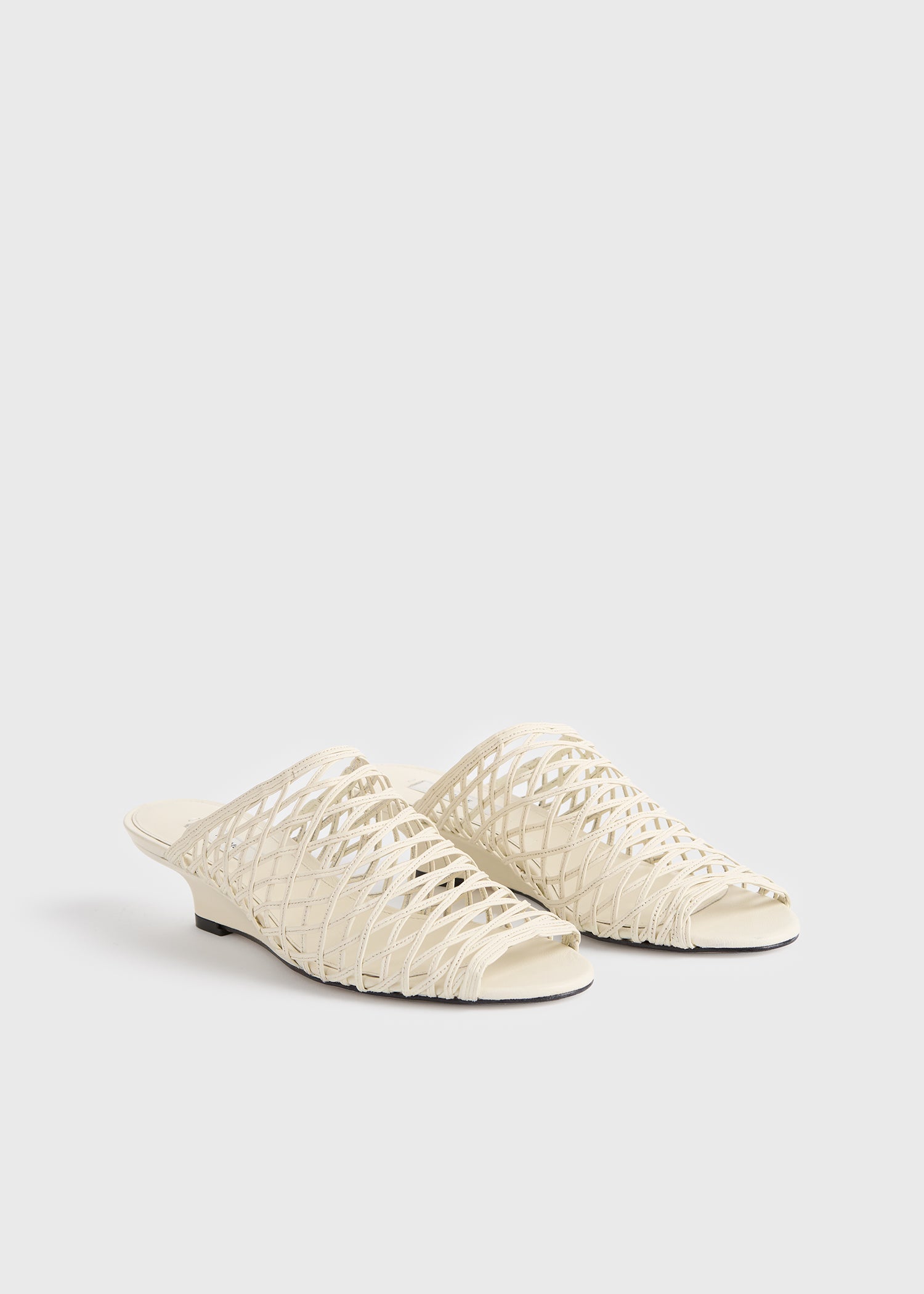 Summer woven mules macadamia