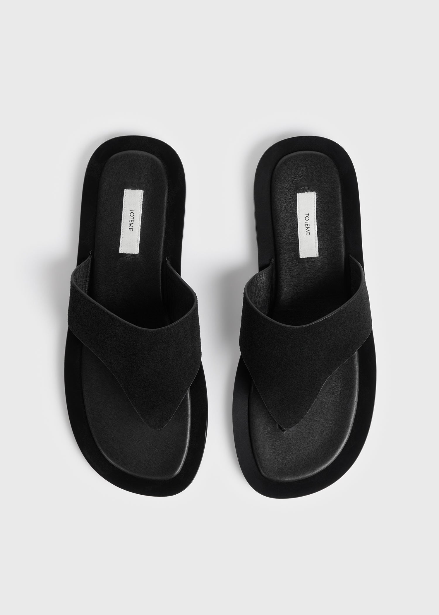 T-bar suede sandals black