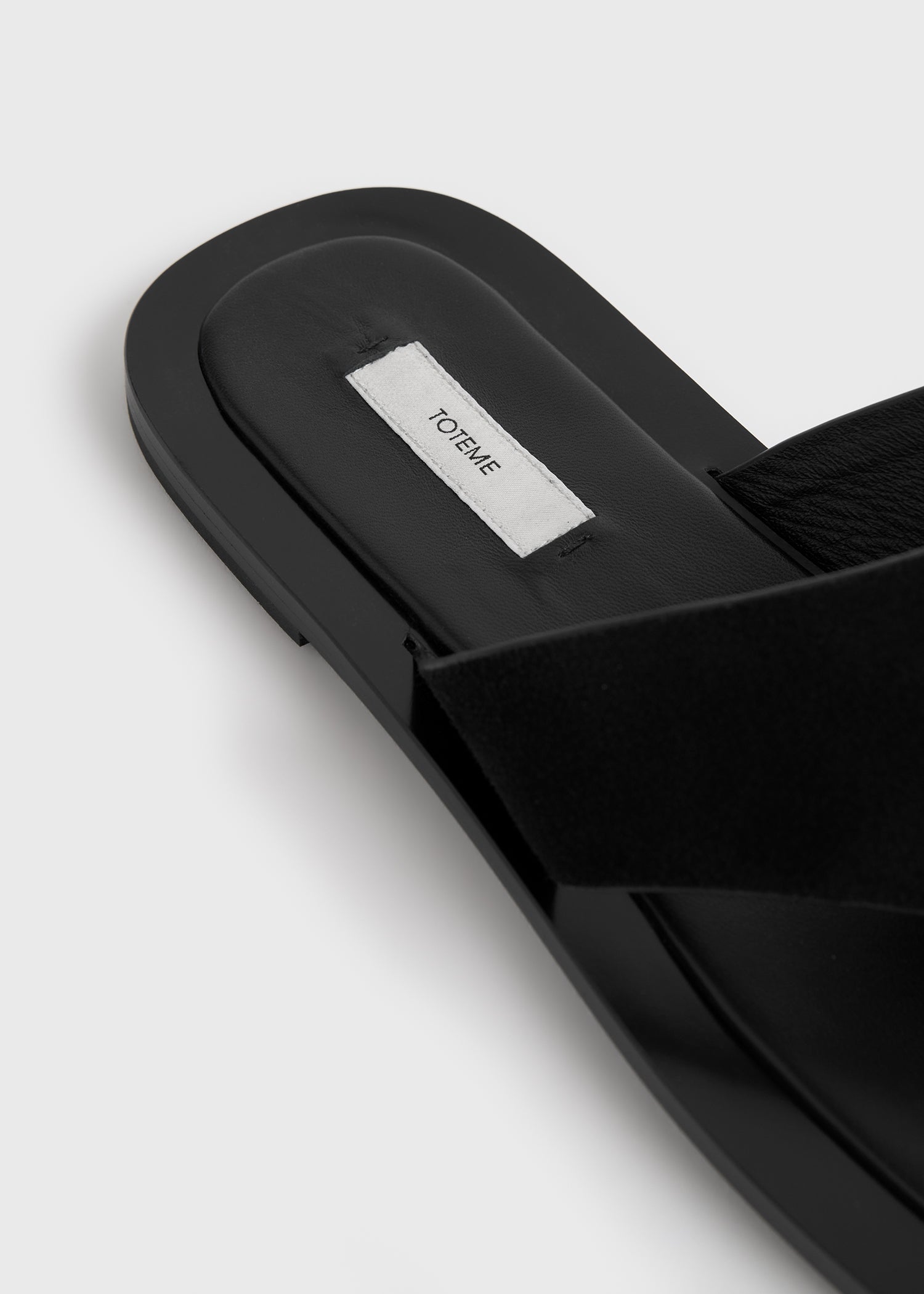 T-bar suede sandals black
