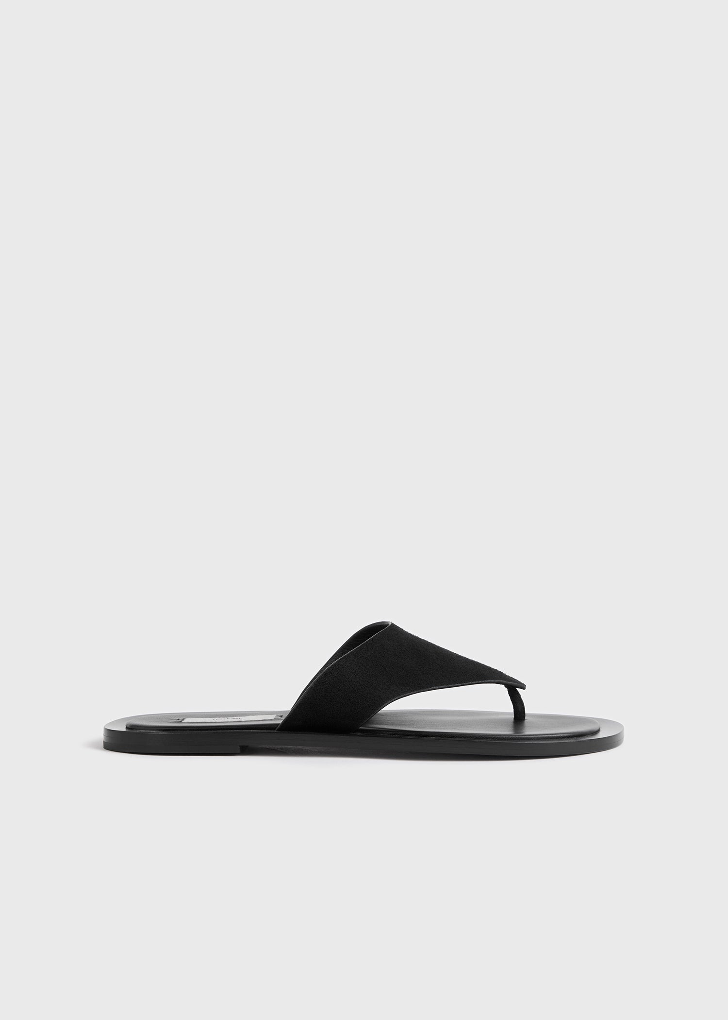 T-bar suede sandals black