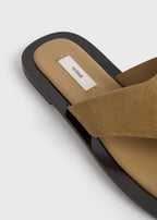 T-bar suede sandals desert