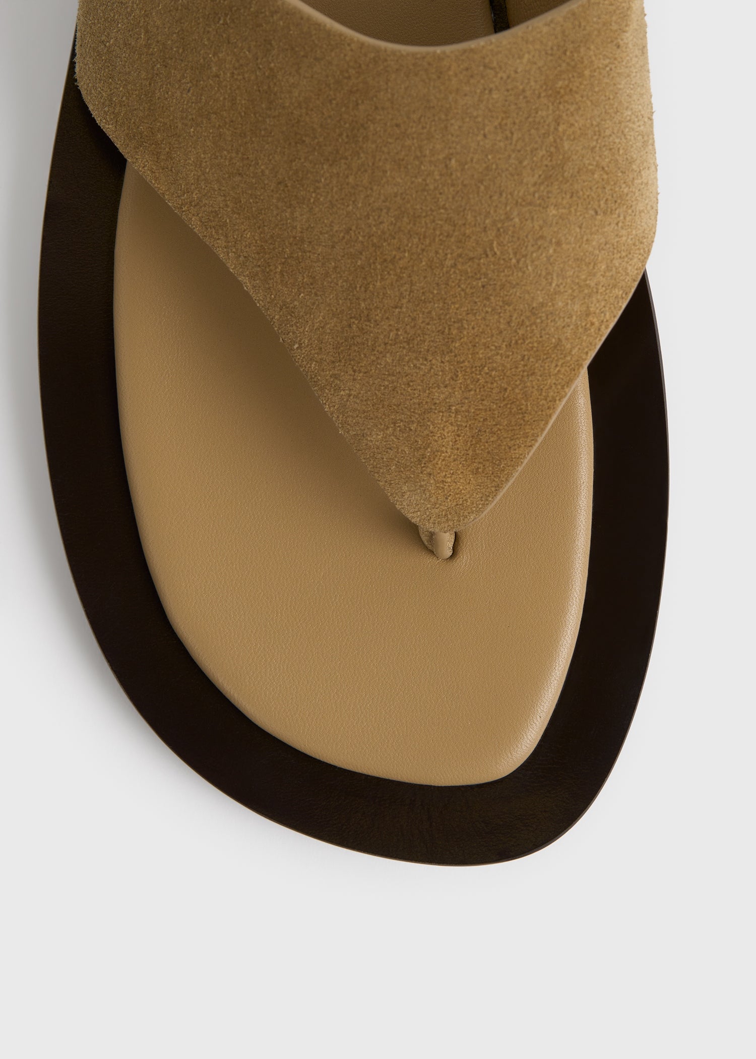 T-bar suede sandals desert