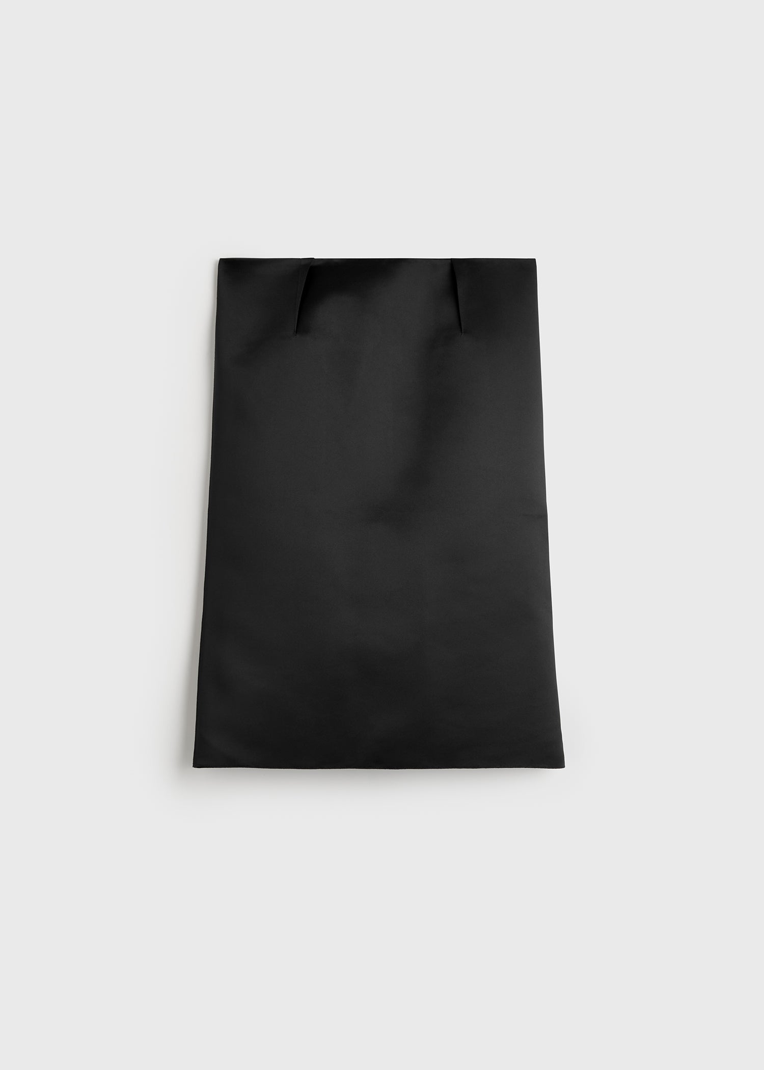 Duchess satin pencil skirt black