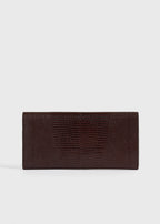 T-lock lizard-embossed wallet brown