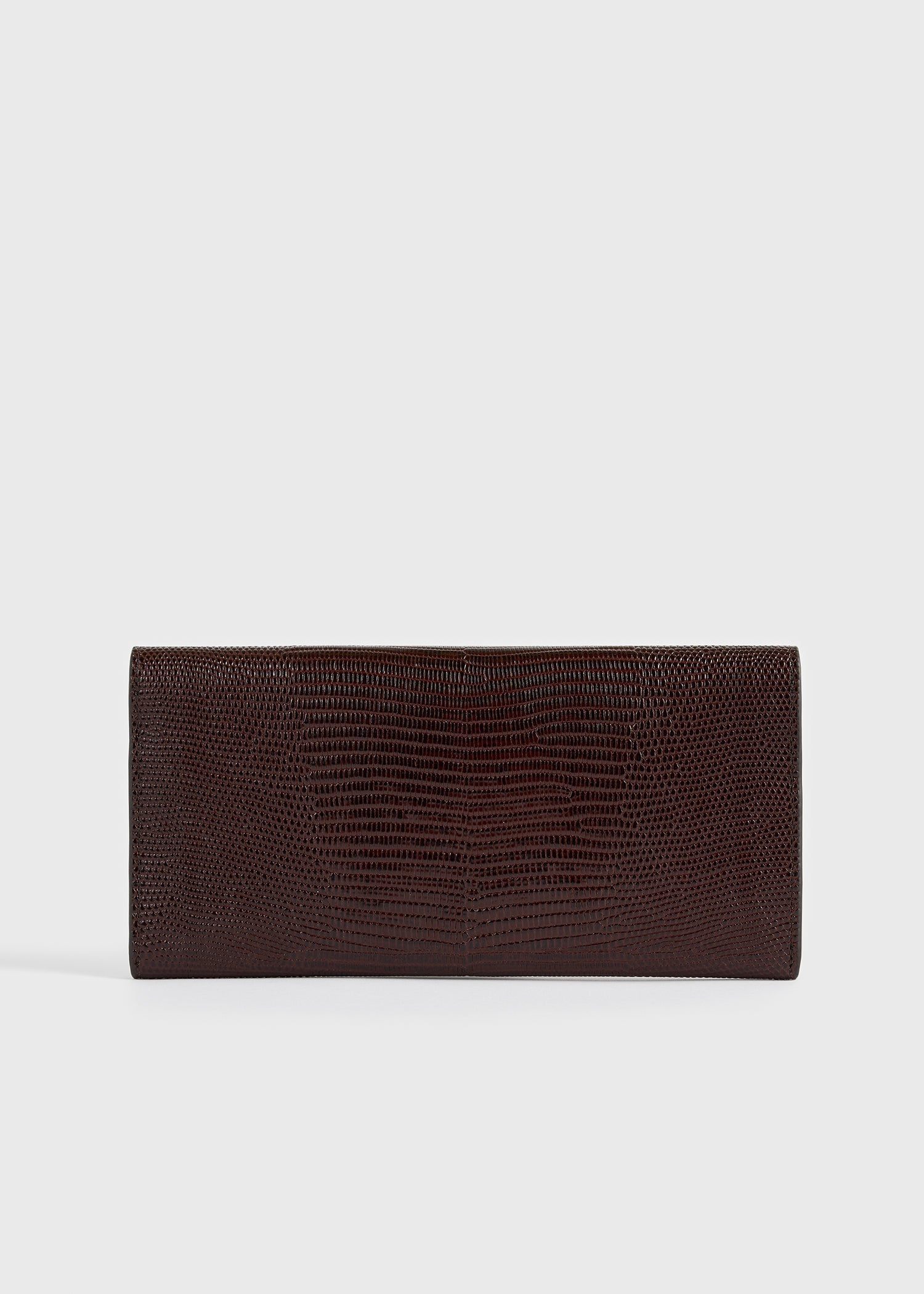 T-lock lizard-embossed wallet brown
