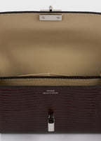 T-lock lizard-embossed wallet brown