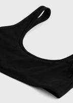U-neck bikini top black