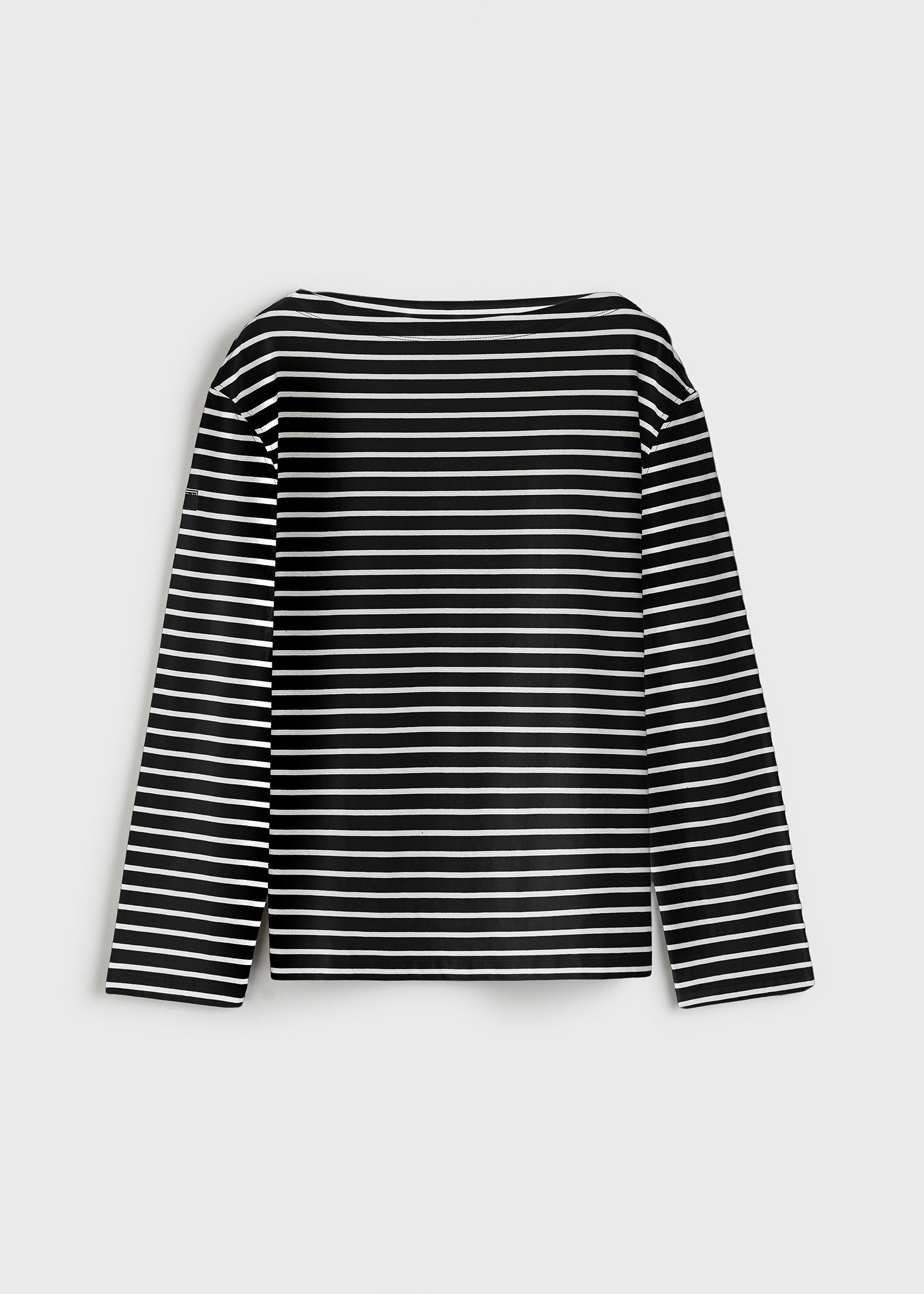 Stripe jersey long-sleeve tee black/white