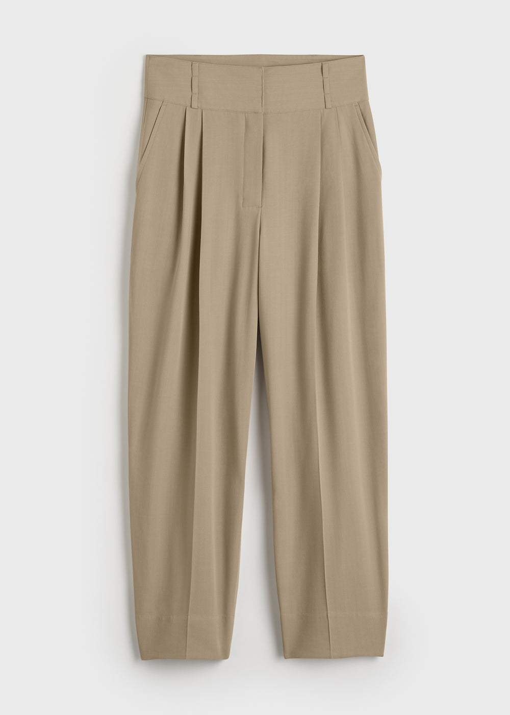 Draped balloon trousers overcast beige