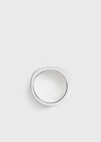 Signature pavé ring silver