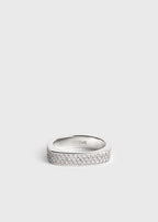 Signature pavé ring silver