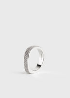 Signature pavé ring silver