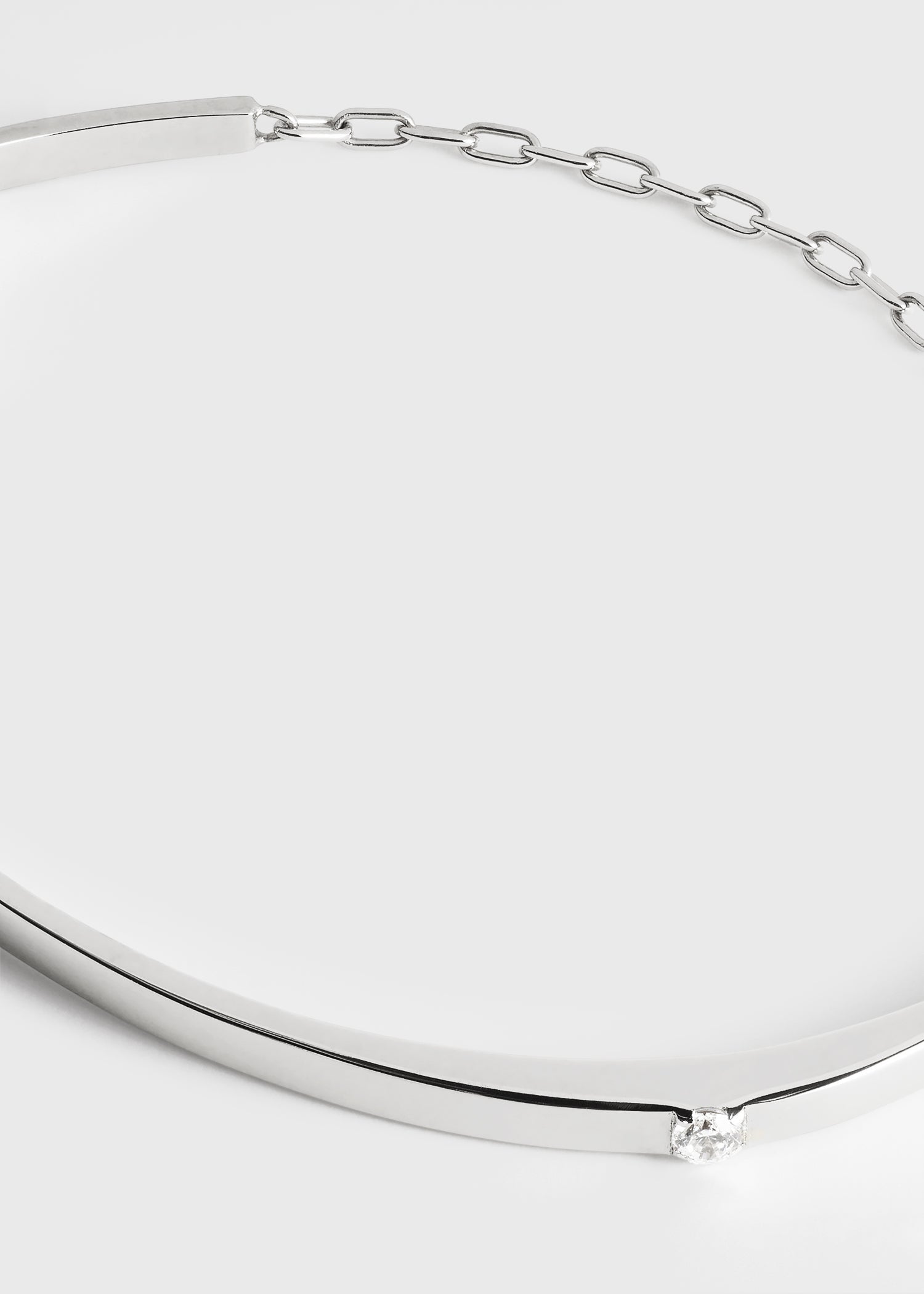 Diamond chain bracelet 18kt white gold