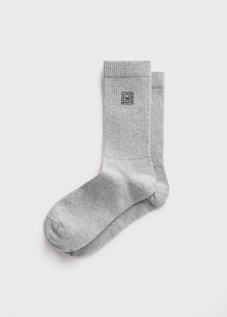 Monogram socks light grey